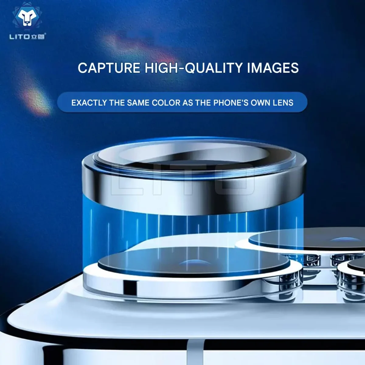 محافظ لنز دوربین آیفون 16 پرو و آیفون 16 پرومکس لیتو Lito Titanium AR - Image 7