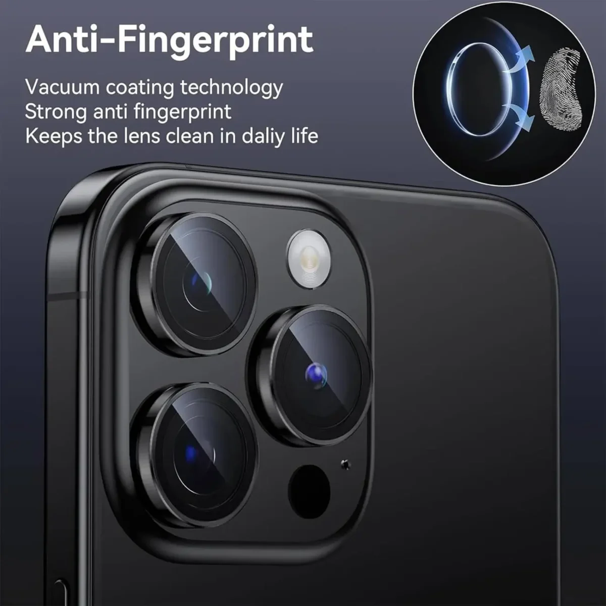 محافظ لنز دوربین آیفون 16 پرو و آیفون 16 پرومکس لیتو Lito Titanium AR - Image 3
