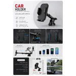 پایه نگهدارنده گوشی موبایل و تبلت یوشیتا مدل Car holder YH-009 - Image 3