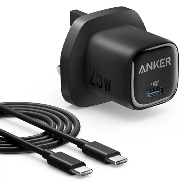 شارژر دیواری 25 وات انکر مدل A2656 به همراه کابل USB-C به طول 1.5 متر